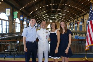 Scott Dillon with Family at U.S. Navy Retirement Ceremony