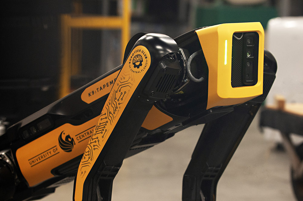 Meet Tape Measure, the new robotic dog at UCF.